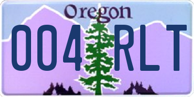 OR license plate 004RLT