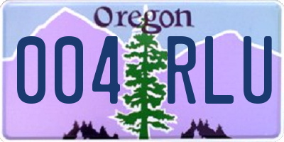 OR license plate 004RLU