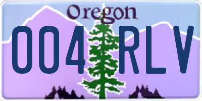 OR license plate 004RLV
