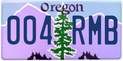 OR license plate 004RMB