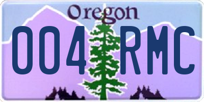 OR license plate 004RMC