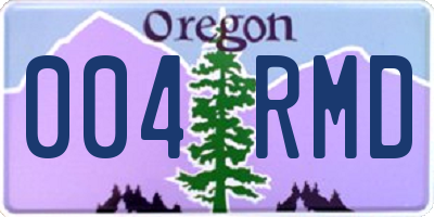 OR license plate 004RMD