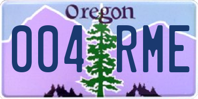 OR license plate 004RME