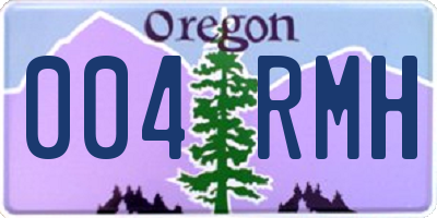 OR license plate 004RMH