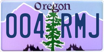 OR license plate 004RMJ