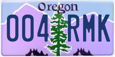 OR license plate 004RMK