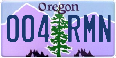 OR license plate 004RMN