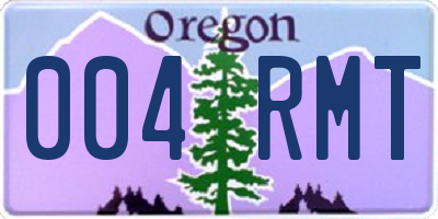 OR license plate 004RMT