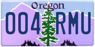 OR license plate 004RMU