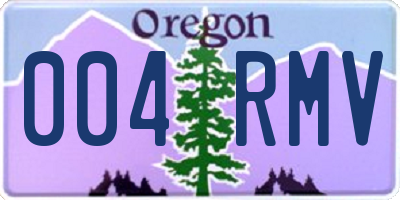 OR license plate 004RMV