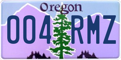 OR license plate 004RMZ