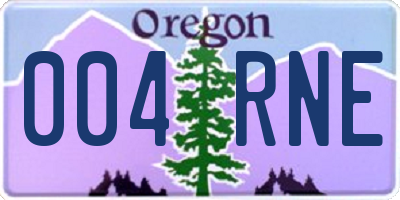 OR license plate 004RNE