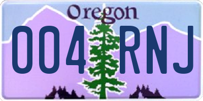 OR license plate 004RNJ