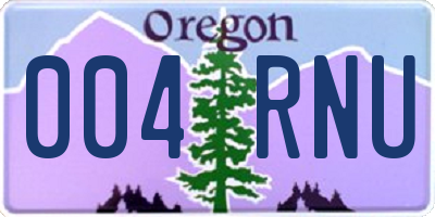 OR license plate 004RNU