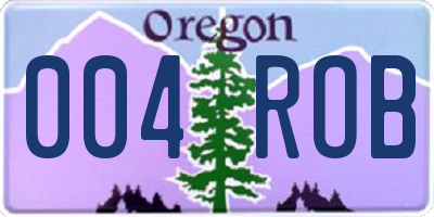 OR license plate 004ROB