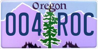 OR license plate 004ROC