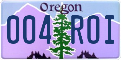 OR license plate 004ROI