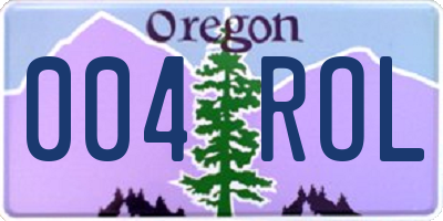 OR license plate 004ROL