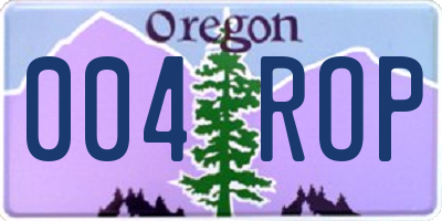 OR license plate 004ROP