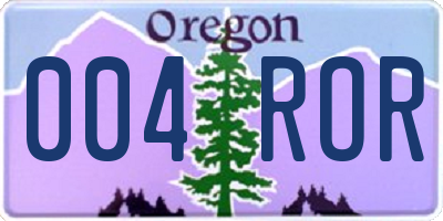 OR license plate 004ROR