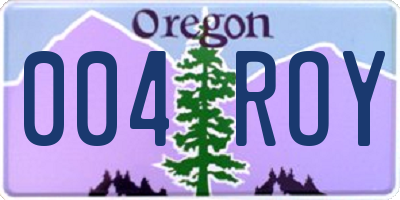 OR license plate 004ROY