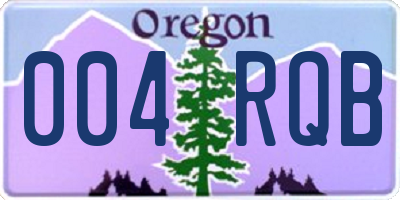 OR license plate 004RQB