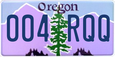 OR license plate 004RQQ