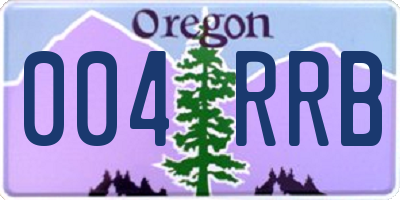 OR license plate 004RRB