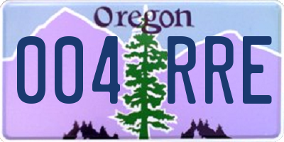 OR license plate 004RRE