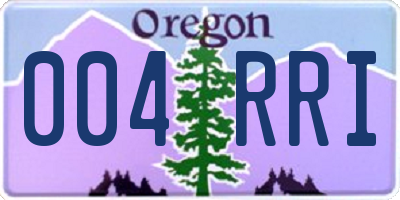 OR license plate 004RRI