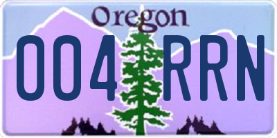 OR license plate 004RRN