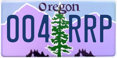OR license plate 004RRP