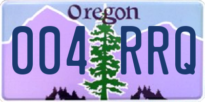 OR license plate 004RRQ