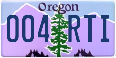 OR license plate 004RTI
