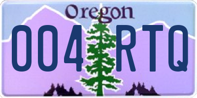 OR license plate 004RTQ