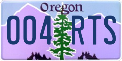 OR license plate 004RTS