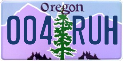OR license plate 004RUH