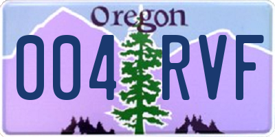 OR license plate 004RVF