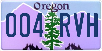 OR license plate 004RVH