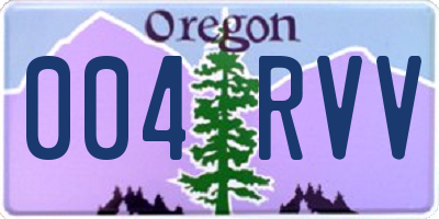 OR license plate 004RVV