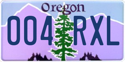 OR license plate 004RXL