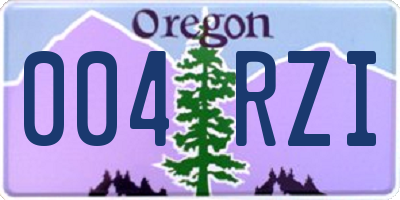 OR license plate 004RZI