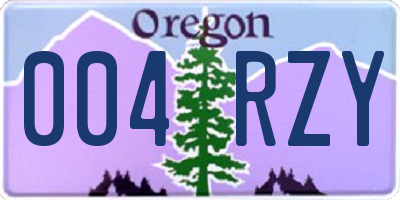 OR license plate 004RZY