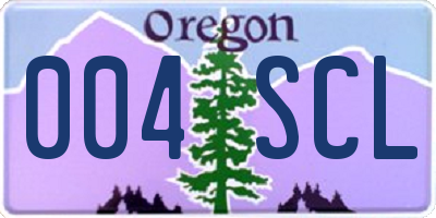 OR license plate 004SCL