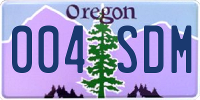 OR license plate 004SDM
