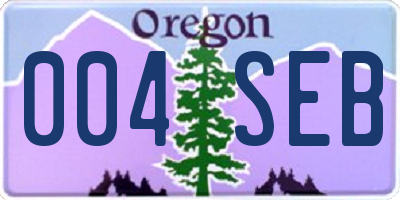 OR license plate 004SEB