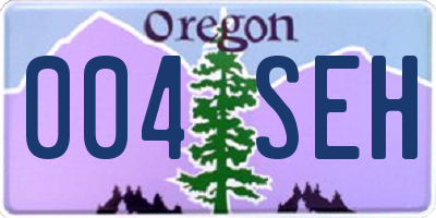 OR license plate 004SEH