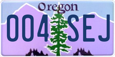 OR license plate 004SEJ
