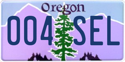 OR license plate 004SEL