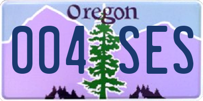 OR license plate 004SES
